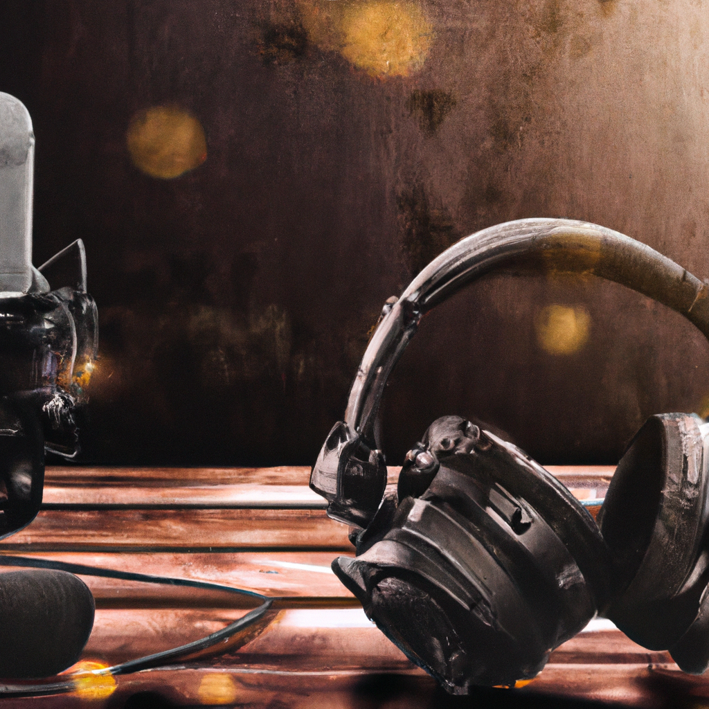 Microphone and headphones symbolizing interview training