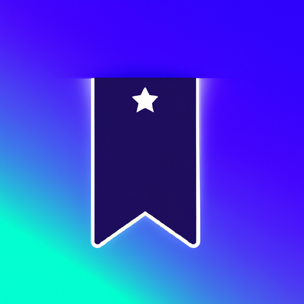 Empty favorites illustration, bookmark with sparkle and soft gradients